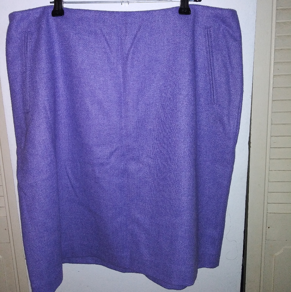 Talbots Purple Wool Skirt Sz 14